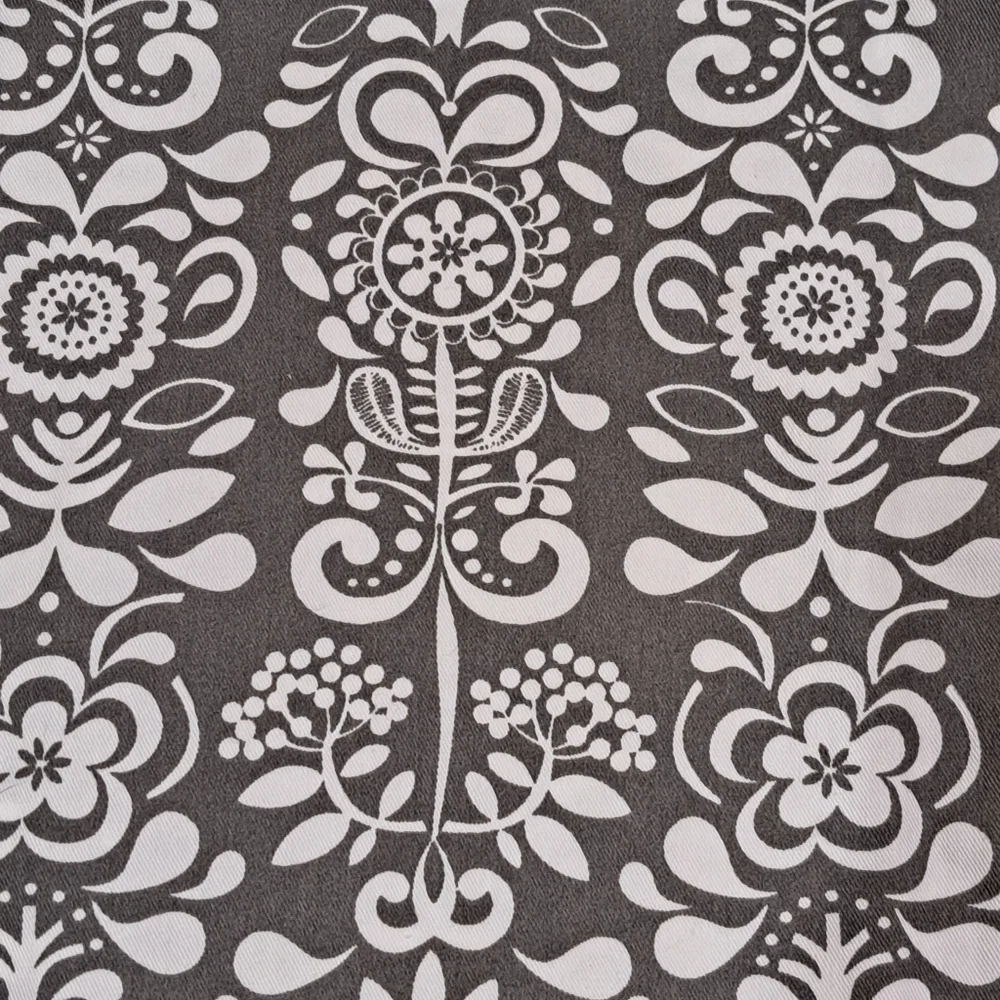 IKEA AKERKULLA Gray/White Floral Euro Pillow Cover Sham 26